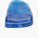 Diapositiva de Gucci azul transparente