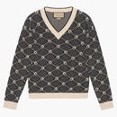 Gucci Slim-fit Patterned Sweater Black White