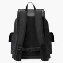 Gucci Soft Backpack Gg Supreme Blue/red Web Black/grey