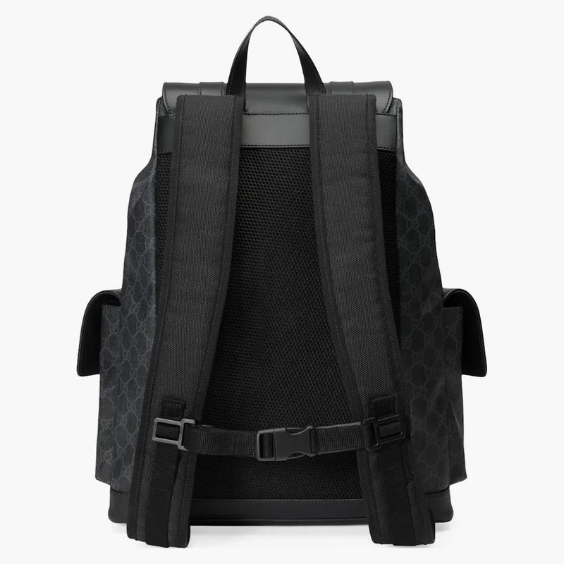 Gucci Soft Backpack GG Supreme Blue/Red Web Black/Grey