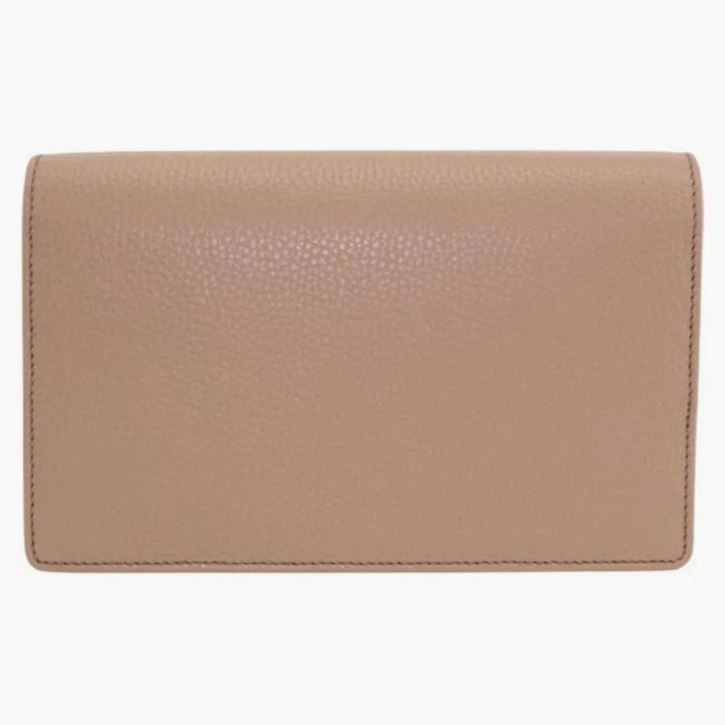 Gucci Soho Disco plånbok på kedjan beige