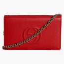 Gucci Soho Disco Wallet on Chain Red