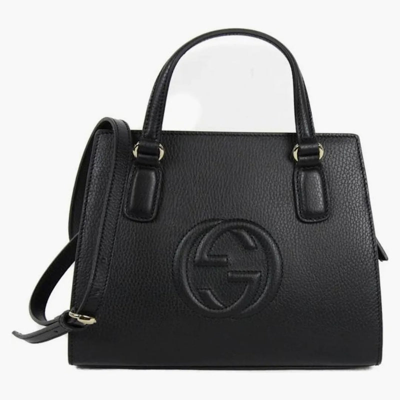 GUCCI SOHO Pebbled Dead Small Black