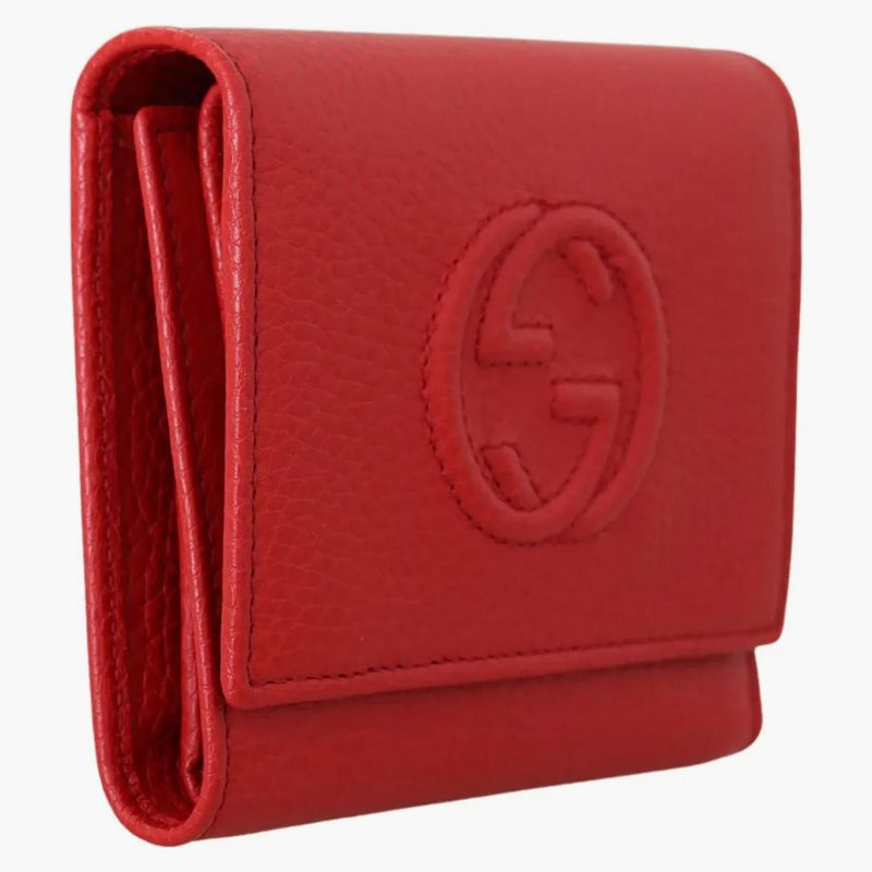 Gucci Soho trifold plånbok liten röd