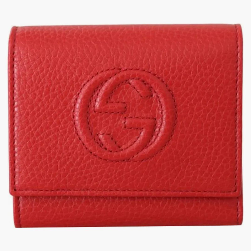 Gucci Soho trifold plånbok liten röd
