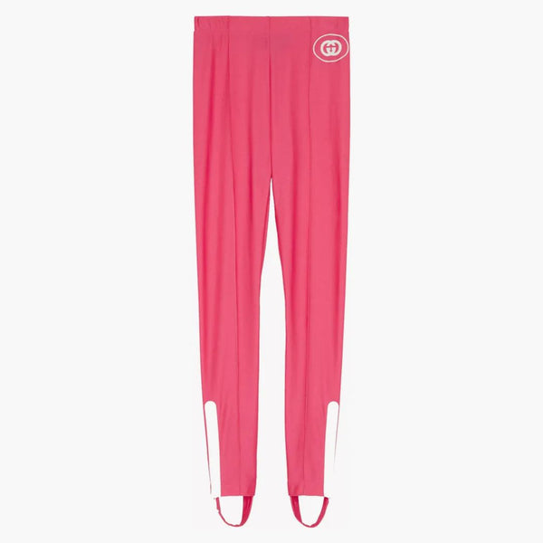 Gucci Sparkling Jersey Stirrup Leggings Pink