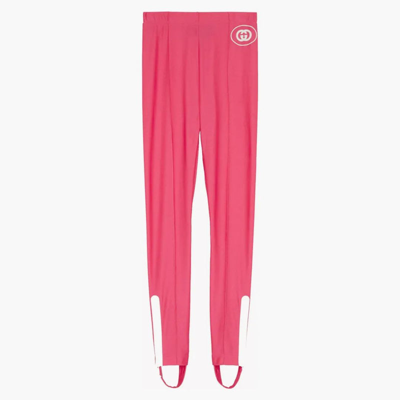 Gucci Sparkling Jersey Stirrup Leggings Pink