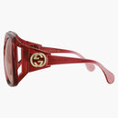 Gucci Square frame injection sunglasses Burgundy/Orange (GG0875S-30010259-003-60488)