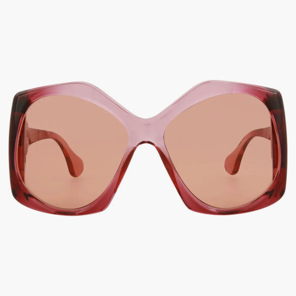 Occhiali da sole in iniezione di cornice quadrata Gucci Burgundy/Orange (GG0875S-30010259-003-60488)