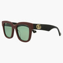Gucci Square Acate Frame Sunglasses Brown/Black/Green (GG0998S-3001733-004-21105)