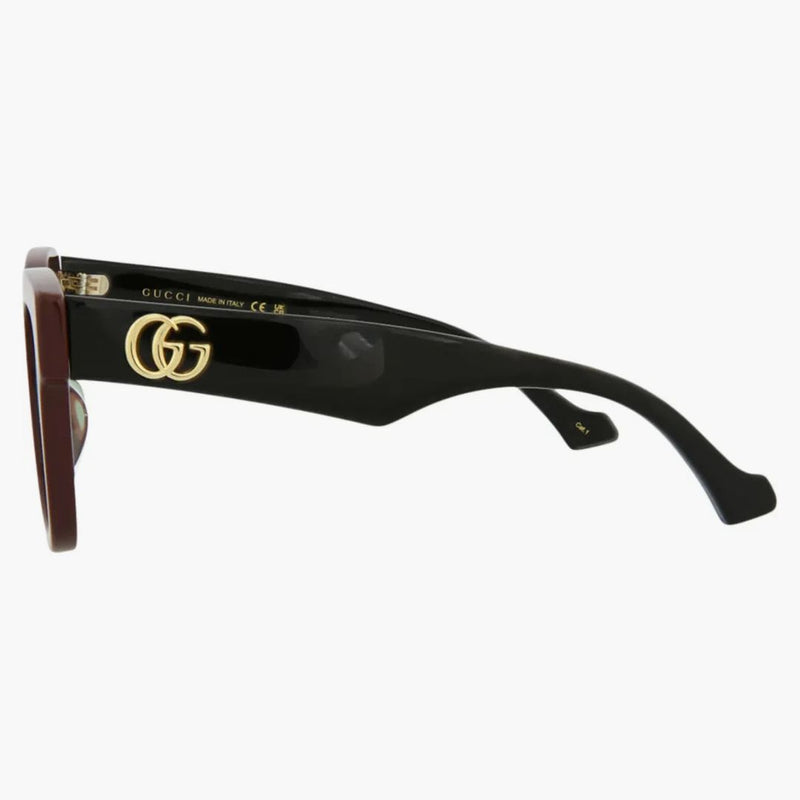 Gucci Square Acate Frame Sunglasses Brown/Black/Green (GG0998S-3001733-004-21105)