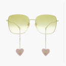 Gucci Square Charm Sunglasses Yellow/Gold (GG1030SK-004)