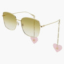 Gucci Square Charm Sunglasses Yellow/Gold (GG1030SK-004)