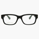 Gucci Square Eyeglasses Black/Multicolor/Transparent (GG0343o-30002861-001)