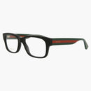 Gucci Square Eyeglasses Black/Multicolor/Transparent (GG0343o-30002861-001)