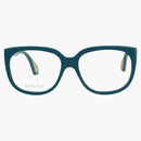 Gucci Square Eyeglasses Blue/Blue/Transparent (GG0470o-30006525-003)