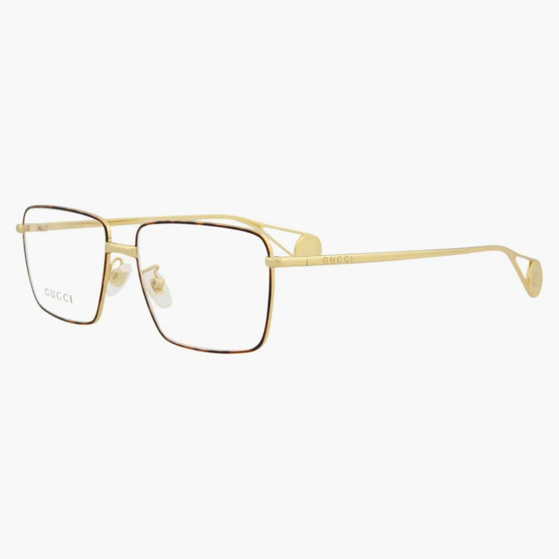 Gucci Square Eyeglasses Gold/Gold/Transparent (GG0439o-30006461-006)