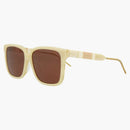 Gucci Square frame Acetate Sunglasses Beige/Beige/Brown (GG0599SA-30008106-005)