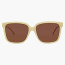 Gucci Square frame Acetate Sunglasses Beige/Beige/Brown (GG0599SA-30008106-005)
