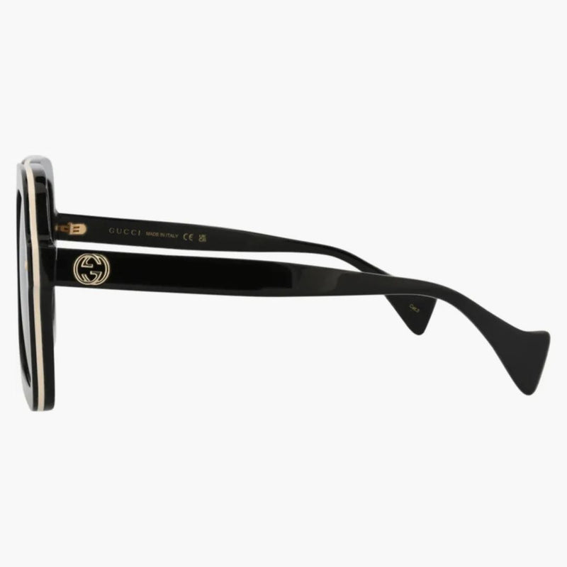 Gucci Square Frame Acetate Solglasögon Black/Black/Brown (GG1241S-30013511-001)