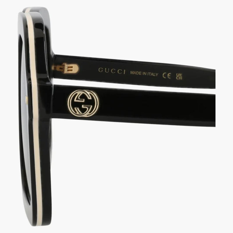 Gucci Square Frame Acetate Solglasögon Black/Black/Brown (GG1241S-30013511-001)