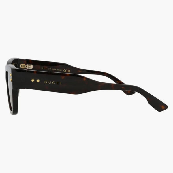 Gucci Square Frame Acetate Occhiali da sole Havana/Havana/Green (GG1217S-30013478-002)
