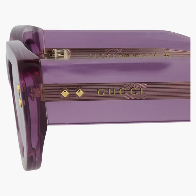 Gucci Square Frame Acetate Sunglasses Violet/Violet/Blue (GG1215S-30013473-003)