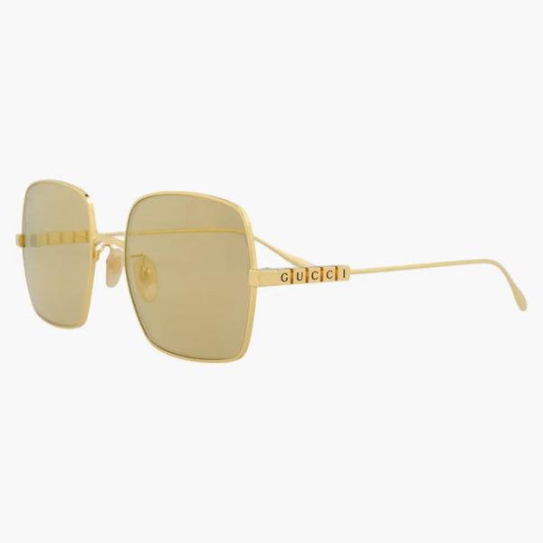 Occhiali da sole in metallo Gucci Square Metal Gold/Gold (GG1434S-30014434-004)