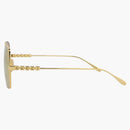 Gucci Square frame Metal Sunglasses Gold/Gold (GG1434S-30014434-004)