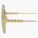 Gucci Square frame Metal Sunglasses Gold/Gold (GG1434S-30014434-004)