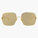 Gucci Square frame Metal Sunglasses Gold/Gold (GG1434S-30014434-004)