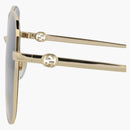 Gucci Square frame Metal Sunglasses Gold/Gold/Gray (GG1089SA-30012967-001)