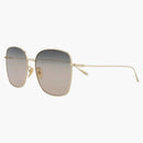 Gucci Square Frame Metal Solglasögon Guld/guld/rosa (GG1030SK-30011827-005)