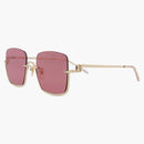 Occhiali da sole in metallo GUCCI STRAMATURA GOLD/GOLD/ROSSO (GG1279S-30013846-003)
