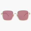 Occhiali da sole in metallo GUCCI STRAMATURA GOLD/GOLD/ROSSO (GG1279S-30013846-003)