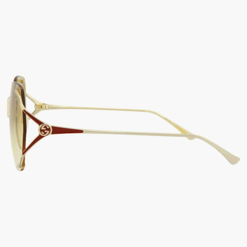 Sluneční brýle Gucci Square Metal Gold/Gold/Yellow (GG0651S-30008606-005)