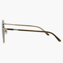 Gucci Squareframe Metal Sunglasses Gold/Havana/Green (GG1350S-30013913-003)