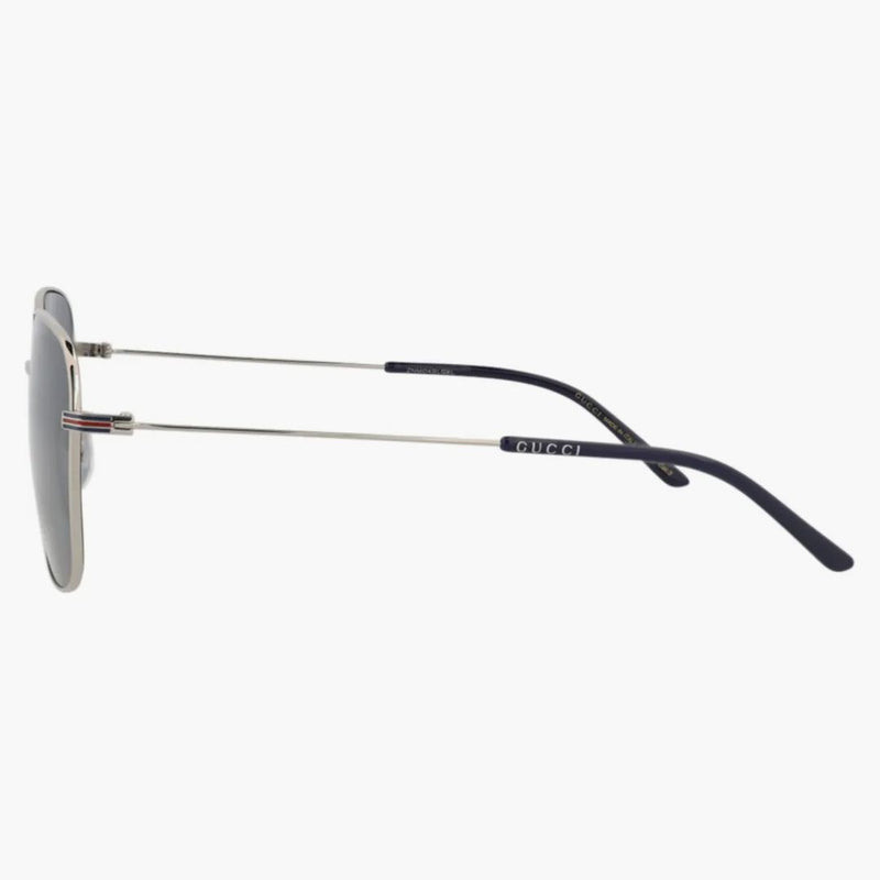 Gucci Squareframe Metal Sunglasses Silver/Silver/Blue (GG1464SA-30014464-004)