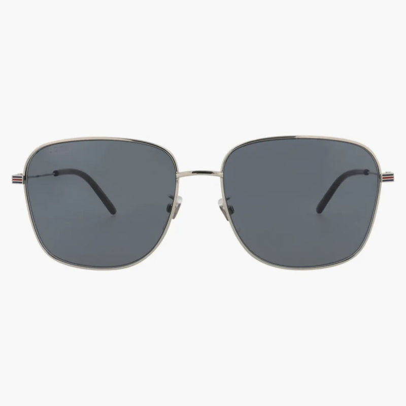 Gucci Squareframe Metal Sunglasses Silver/Silver/Blue (GG1464SA-30014464-004)