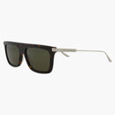 Gucci Square-frame Recycled Acetate Sunglasses Havana/silver/green (gg1437s-30014438-002)