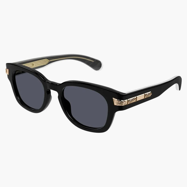 Gucci Square Frame Sunglasses Black/Gray (GG1518S-001-Fri)