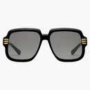 Gucci Square Frame Sunglasses True Black/Gold/Brown (663772 J1691 1012)