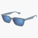 Gucci Square Logo Frame Sunglasses Light Blue/purple (gg1539s-003-55)