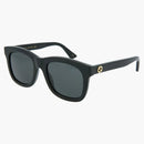 Gucci Square Rectangle Sunglasses Black/black/grey (gg0326s-30002857-001)