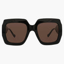 Gucci Square Rectangle Sunglasses Black/Brown (GG1022S-30011773-005)