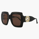Gucci Square Rectangle Sunglasses Black/Brown (GG1022S-30011773-005)