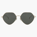 Gucci Square Rectangle Sunglasses Gold/gold/grey (gg1182s-30013461-001)