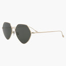 Gucci Square Rectangle Sunglasses Gold/gold/grey (gg1182s-30013461-001)