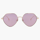 Gucci Square Rectangle Sunglasses Gold/Gold/Pink (GG1182S-30013461-004)