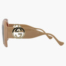 Gucci Square Rectangle Sunglasses Havana/Ivory/Brown (GG1022S-30011773-003)
